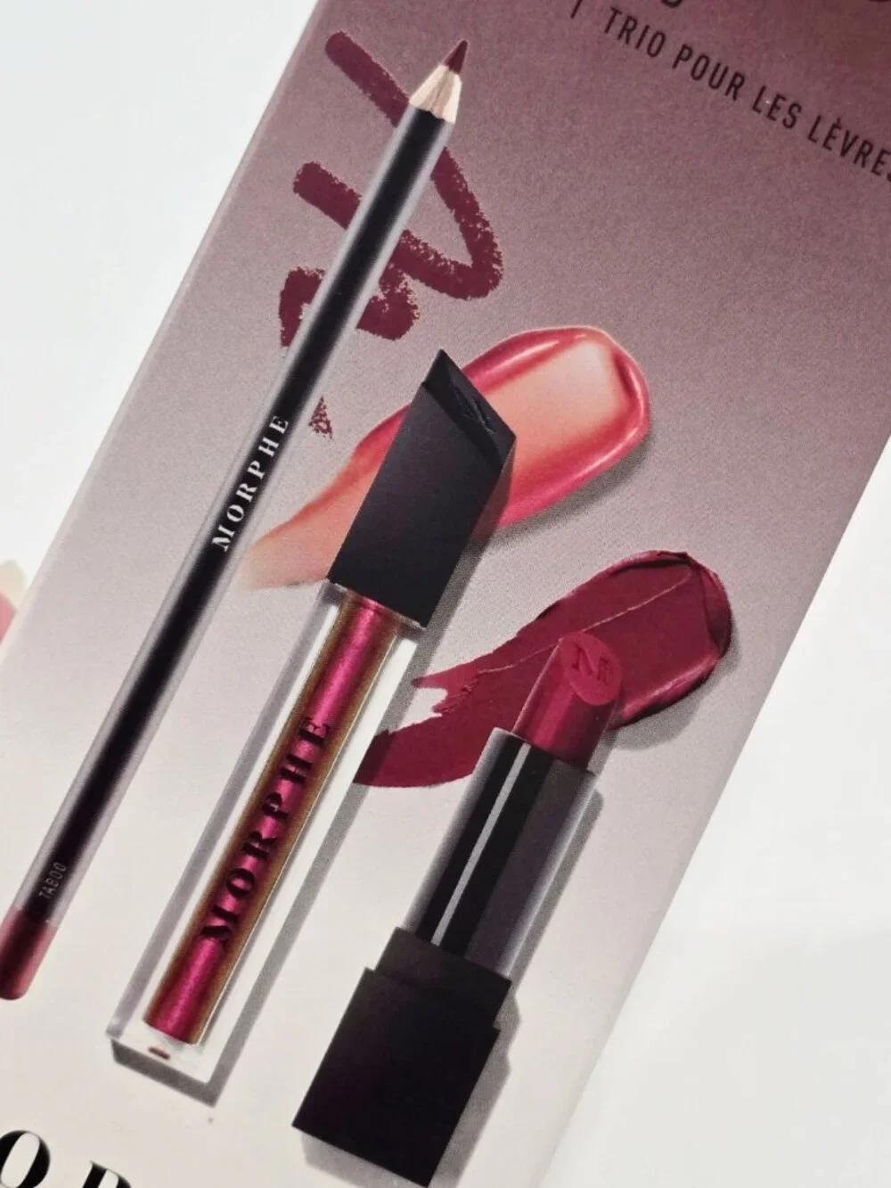 Morphe ✦ Out & A Pout Smoky Red Lip Trio ✦ Lipstick Gloss Pencil Vegan NWT